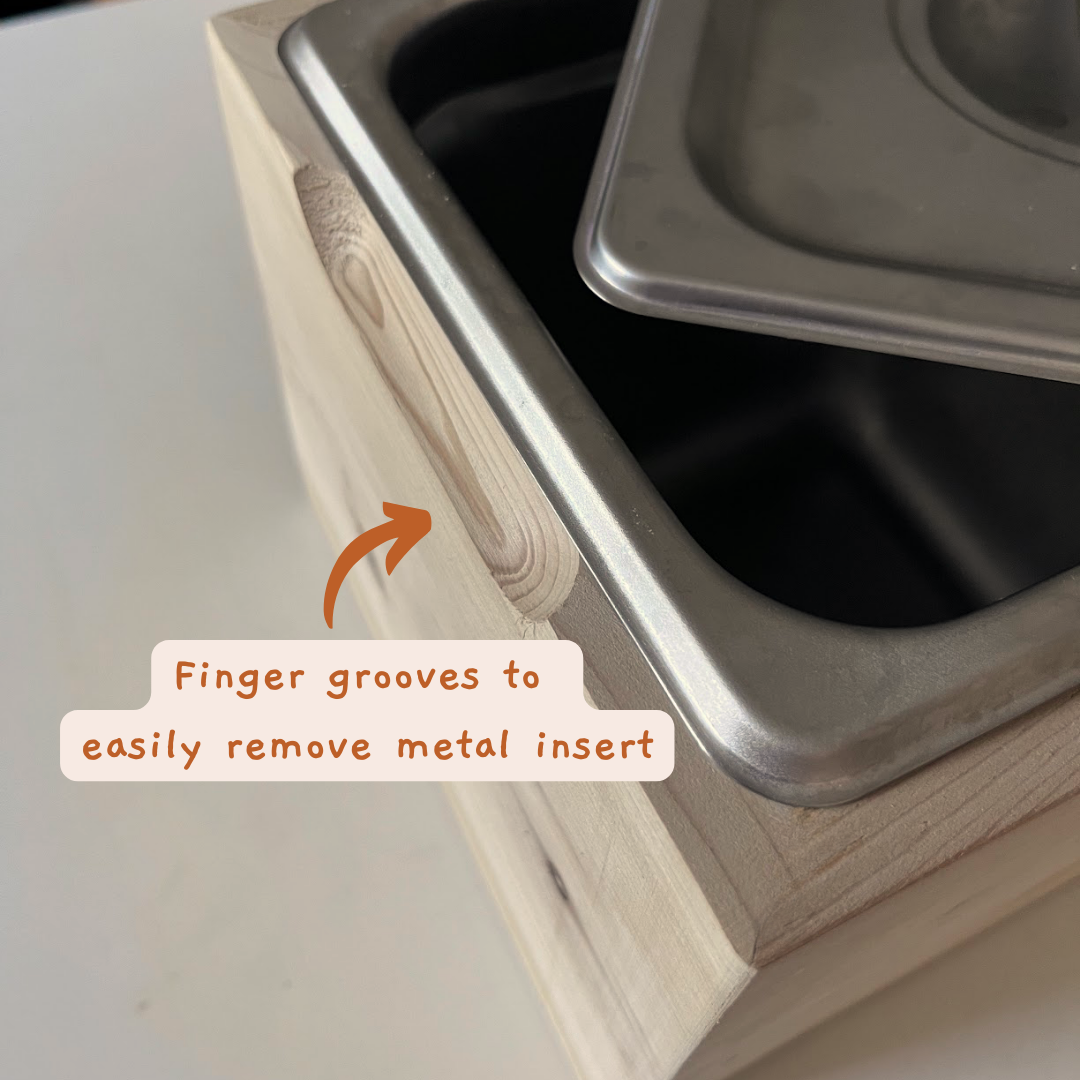 Wood & Steel Countertop Compost Bins