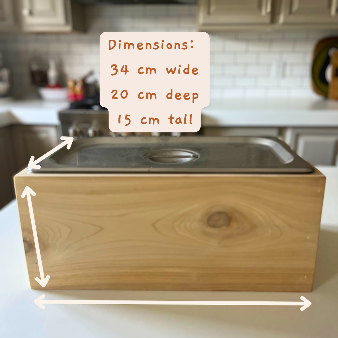 Wood & Steel Countertop Compost Bins