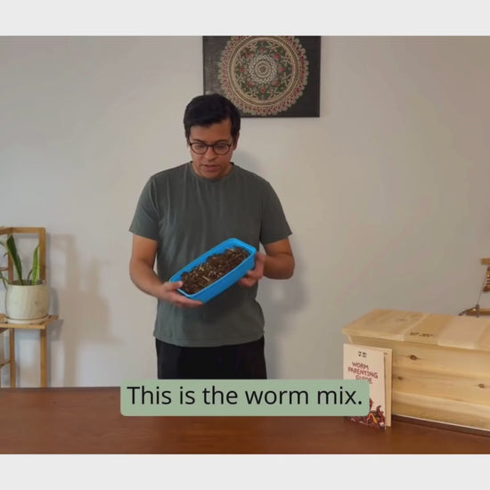 Explainer video on what is the red wiggler worm mix in microbe rich bedding